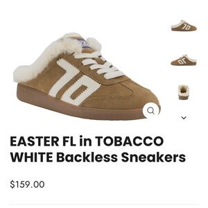 Easter FL Tobacco White Women's Backless Sneakers